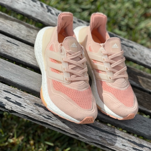 adidas Ultraboost 21 W Halo Blush Pink White Women Running size 6.5 - Picture 2 of 14